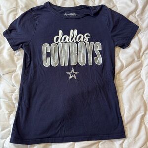Women’s NFL Dallas Cowboys T-Shirt 100% Cotton Sz M, blue & silver